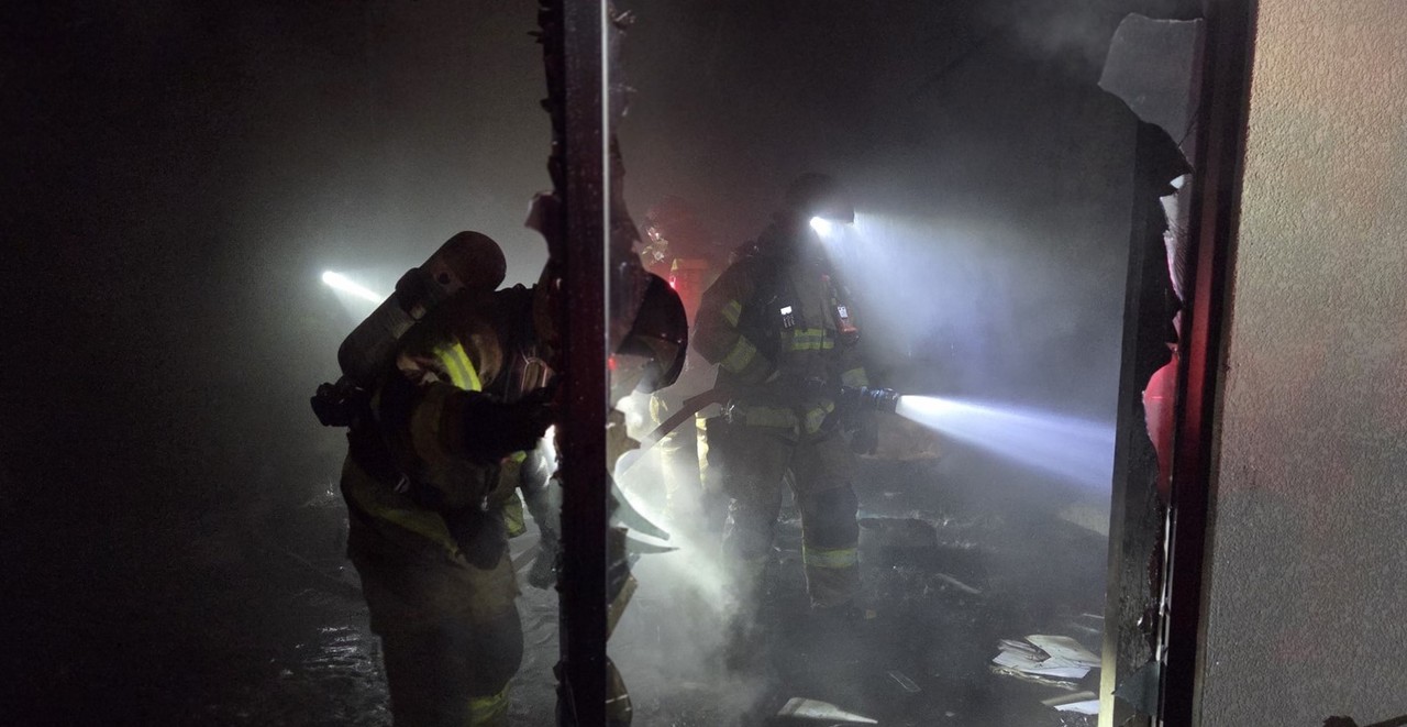 경주시 야영장 관리사무실 화재. 경북소방본부 제공